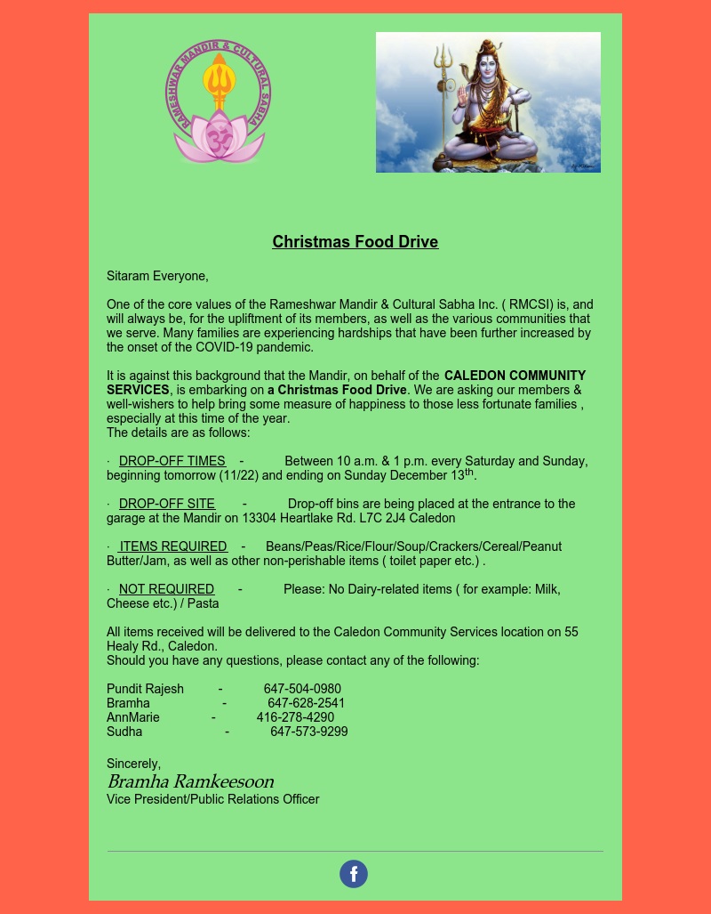 Christmas Food Drive